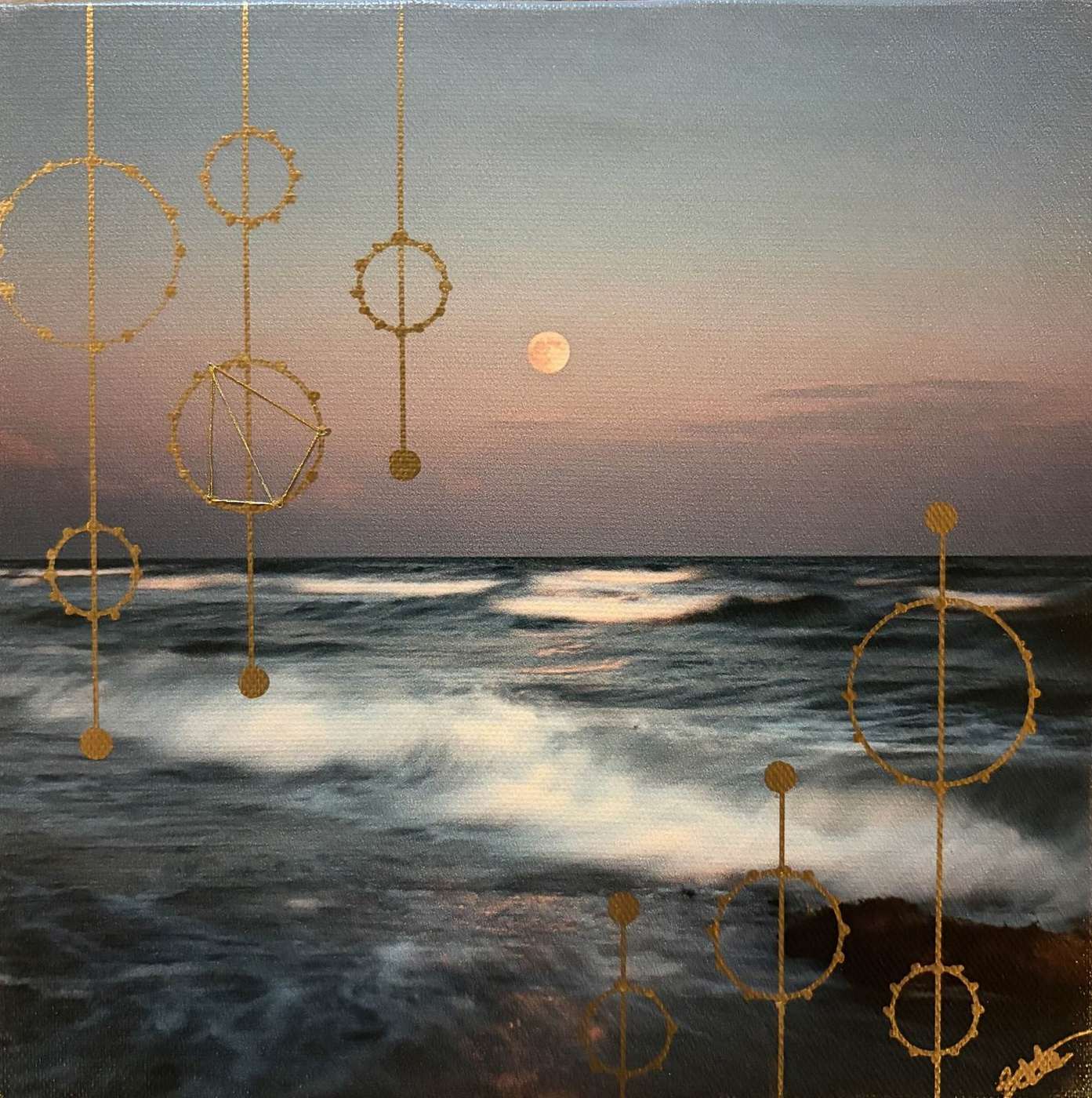 Friction, original canvas, Major depressive episodes, blending photography and digital manipulation to express the emotional depth of the condition by Zelda Cavanaugh